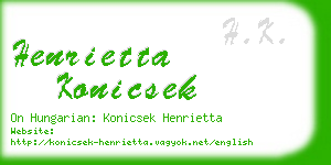 henrietta konicsek business card